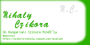 mihaly czikora business card